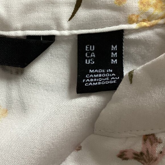 Vero Moda Women's Mini Floral Dress Size M Ruffles Bell Sleeves V-Neck - Picture 9 of 10